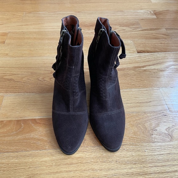 Lucky Brand Brown Suede Bootie - Picture 2 of 4
